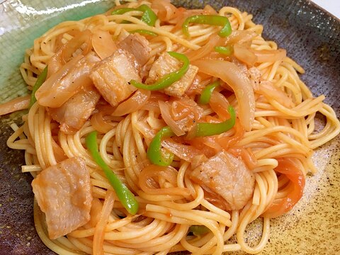 寝かせたパスタで♡シンプルナポリタン